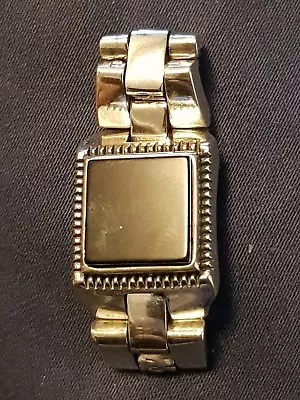 Rare Petek Sterling Silver & Onyx Wrist Watch Designed Ring (Size 11) • £116.37