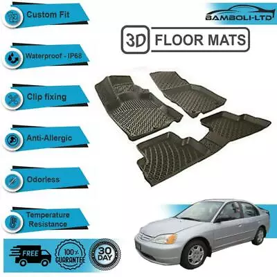 3D Molded Floor Mats Liner Interior Protector For Honda Civic Sedan 2001-2005 • $94.90