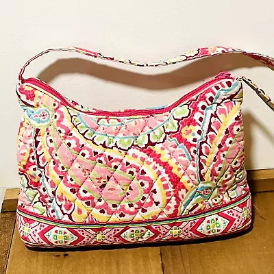 Vera Bradley Purse Bag CAPRI MELON Handbag + Coin Paisley Pink 9  X 6  Zipper • $16.99