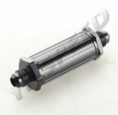 Anodised Billet Magnetic Fuel Filter 30 Micron AN-6 AN6 6AN Black • $9.99