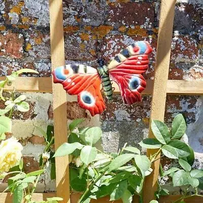 Butterfly Garden Ornament Metal Statue Wall Fence Sculpture Outdoor Decor • £7.99