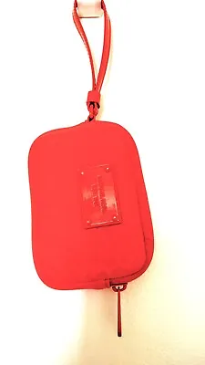 Michael Kors Wristlet Clutch Bag Orange Textured Leather Zipper Wallet • $20