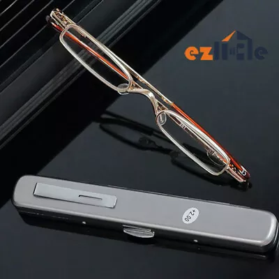 1.0-4.0 Wayfarer Magnifying Portable Spectacles Nerd Slim Reading Glasses • $9.85