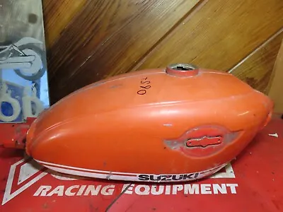 VINTAGE 1970s SUZUKI TS TC 90 Fuel Gas Tank Motorcycle  BOBBER Orange DIRT BIKE • $99.99