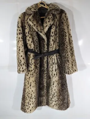 $83.79 • Buy Vintage 1950s Women's Faux Fur Swing Coat Size Large Cheetah Print Jacket