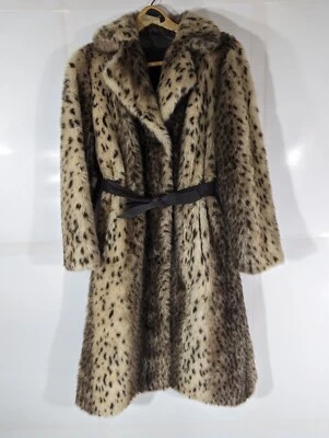 $83.79 • Buy Vintage 1950s Women's Faux Fur Swing Coat Size Large Cheetah Print Jacket