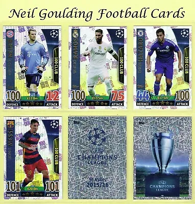 Topps CHAMPIONS LEAGUE MATCH ATTAX 2015-2016 ☆ 100 CLUB ☆ Cards #495 To 500 • £0.99