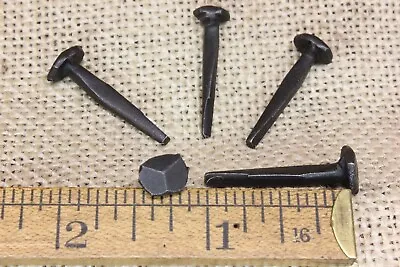 1  Rosehead Nails Square Wrought Iron Vintage Rustic Decorative Historic • $9.91