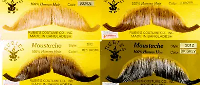 Rubies Costume European Moustache 100%Human Hair Professional European Mustache. • $11.45