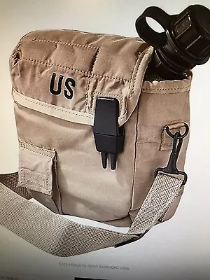 US Military 2 Quart Desert Canteen With Cover And Shoulder Strap Complete New • £22.17