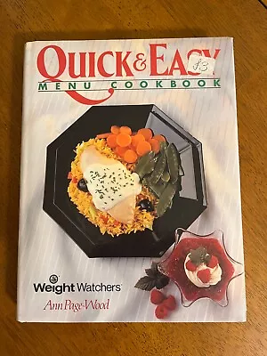 Weight Watchers Quick & Easy Menu Cookbook 1989 • $0.99