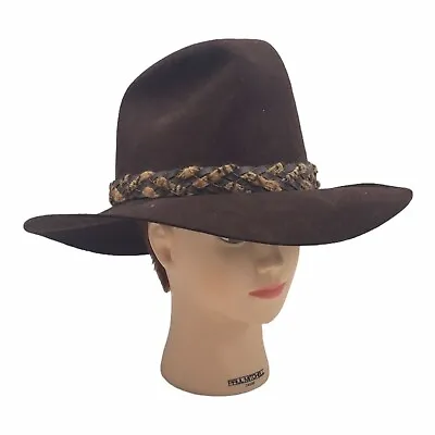 Vintage Trail Ridge Brown Wool Cowboy Hat  By Bollman - Men’s Size 7 1/4 • $26.38