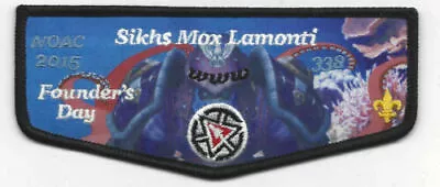 Boy Scout OA 338 Sikhs Mox Lamonti Lodge 2015 Centennial Founder's Day Flap • $5