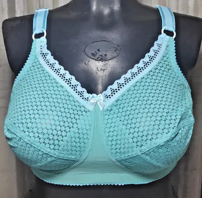 Miss Mary Of Sweden Dots 2248 Gr.90G UK40G Bra Non-wired 80% Cotton - Green • £39.35