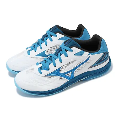 Mizuno Wave Drive 9 White Blue Men Table Tennis Sports Shoes 81GA2205-32 • $100.18