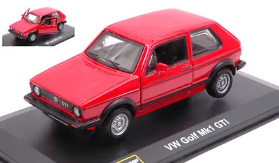 Model Car Scale 1:3 2 Burago VW Golf Mk1 Gti 1979 Red Diecast Vehicles • $16.43