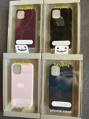 Lot Of 4 Heyday IPhone 12 Mini Cases - Dusty Pink/Dark Teal/Black/Mulberry  • $11.99