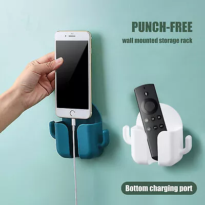 Wall Mounted Mobile Phone Charging Storage Box Holder Adhesive Mobile Phone Stan • $6.84