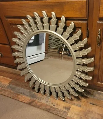 Large Sunbrust Mirror Design Safavieh Josephine New York Style Wooden Frame • $44