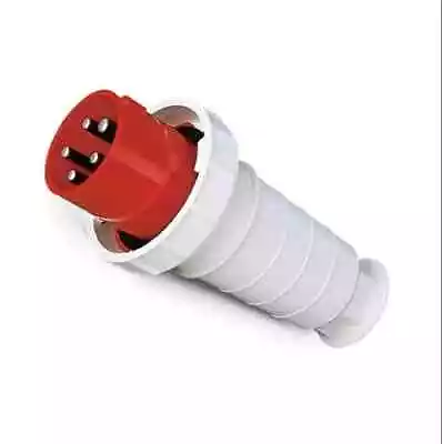 IEC CEE 63Amp 5 Pin 415V 3P+N+E IP67 Waterproof 3 Phase Red Socket Plug • £32