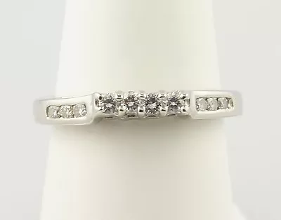 Platinum 950 Diamond 4 Stone Channel Set Ladies Ring • $1400.08