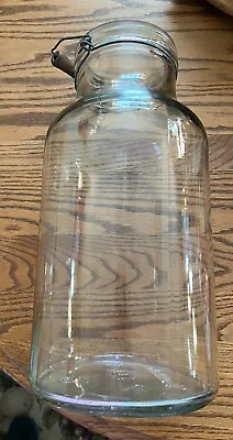 Big 15.25  Vintage Duraglas Glass Jar With Handle Owens-Illinois  • $28.50