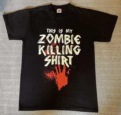 This Is My Zombie Killing T Shirt Medium Fruit Of The Loom • £10