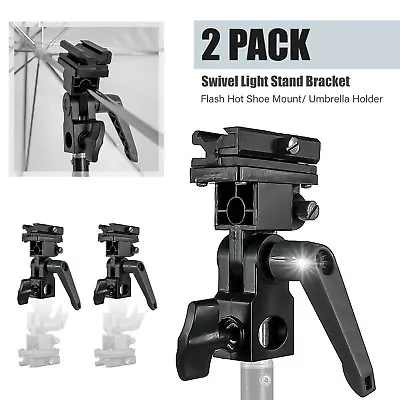 LS Flash Hot Shoe Mount Adapter Trigger Light Stand Bracket Umbrella Holder • $11.93
