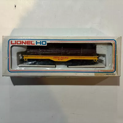 Vintage Lionel HO 16 Wheel Flat Car W/Logs 5-8716 Union Pacific NIB • $24.95