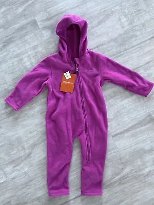 Eddie Bauer First Adventure Toddler Girl Fleece Bunting Suit Purple NWT!! 24 Mo • $19.99