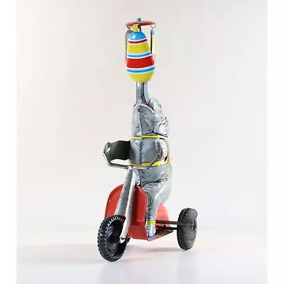 German Tin Toy Elephant On A Scooter Vintage 1940’s US ZONE Germany Clockwork • $45.55