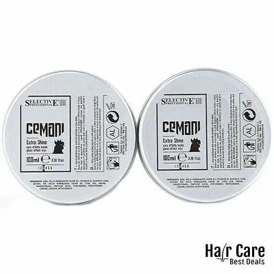 (2X) SELECTIVE PROFESSIONAL CEMANI Extra Shine Styling Hair Wax-100ml • £38.29