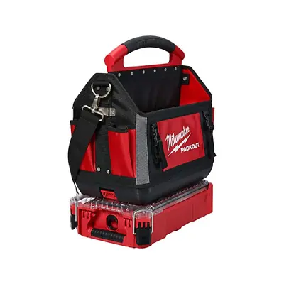 MILWAUKEE In. PACKOUT Tote With Compact Organizer Hand Tool Storage Bag • $206.11