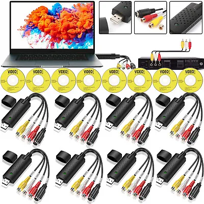 USB 2.0 Audio Video VHS To DVD VCR PC Converter Adapter Digital Capture Card Lot • $203.88