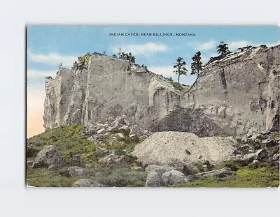 Postcard Indian Caves Near Billings Montana USA • $8.39