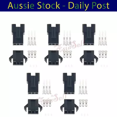 2.54mm Connector 3 Pin Cable Plug Male Female (5 Pairs) • $4.99