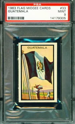 1963 Topps Flag Midgee Cards #33 GUATEMALA --- (MINT) PSA 9 • $41.66