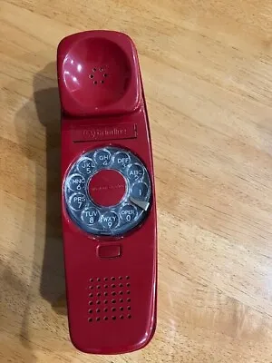 NOS Vintage  Western Electric Red Trimline Rotary Desk Phone AD3M • $80