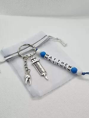 £3.77 • Buy Personalised Dentist Keyring, Dental Nurse Gifts, Dentist, Medical Keyring