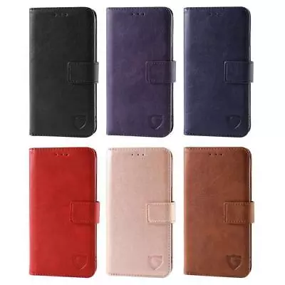 Leather Flip Wallet Card Holder Case Cover For New Galaxy S24 S23 IPhone 1514 • £4.95