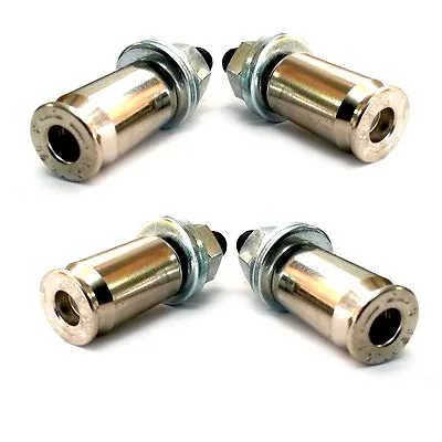 4 Real 45 Cal Nickel License Plate Frame Bolts - Motorcycle Bullet Tag Fastener • $16.95