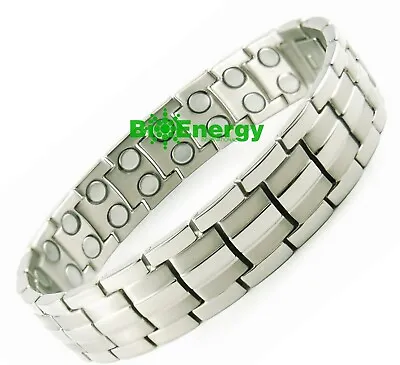 Bio Magnetic Double Strength Healing Bracelet -stress+arthritis Pain Relief • £19.95