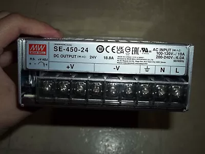  Switching Power Supplies 451.2W 24V 18.8A MEAN WELL SE-450-24 • $35