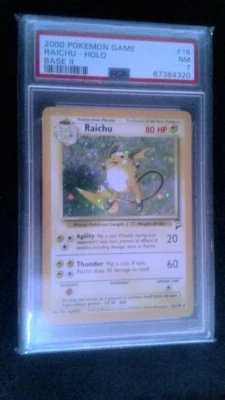 $7.99 • Buy Pokemon Raichu Base Set Shadowless Holo Rare #16 PSA 7