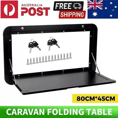 Caravan Table Motorhome Picnic Camping Folding Outdoor 800 X 450mm RV With Key • $132