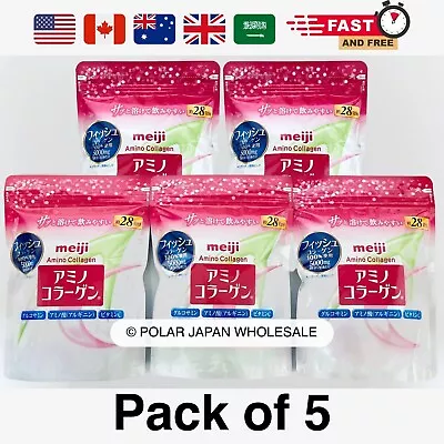 Meiji Amino Collagen Standard Powder 28 Days 196 G (6.91 Oz) Pack Of 5 • $106.84