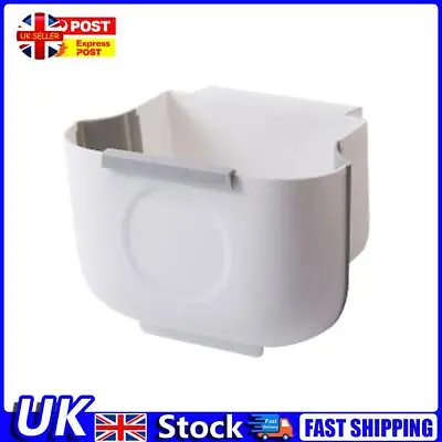 Wall Mounted Hanging Trash Can Under Sink Food Waste Bin With Scraper (3L White) • £6.99