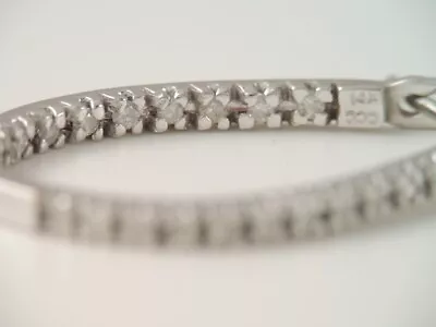 Vintage 14k White Gold Designer Ccc Inside Out Diamond Oval Hoop Earrings • $375