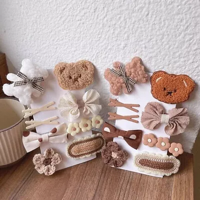 9Pcs/Set Cute Bear Children Hairpin Cartoon Baby Girls Hair Clips Kids Barrette • $3.29