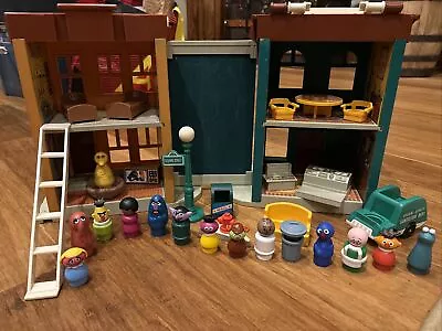 Complete Vintage Fisher Price Little People Set 15 Figures House Ladder Beds • $250